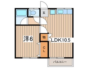 リバーサイドハイツＡの物件間取画像